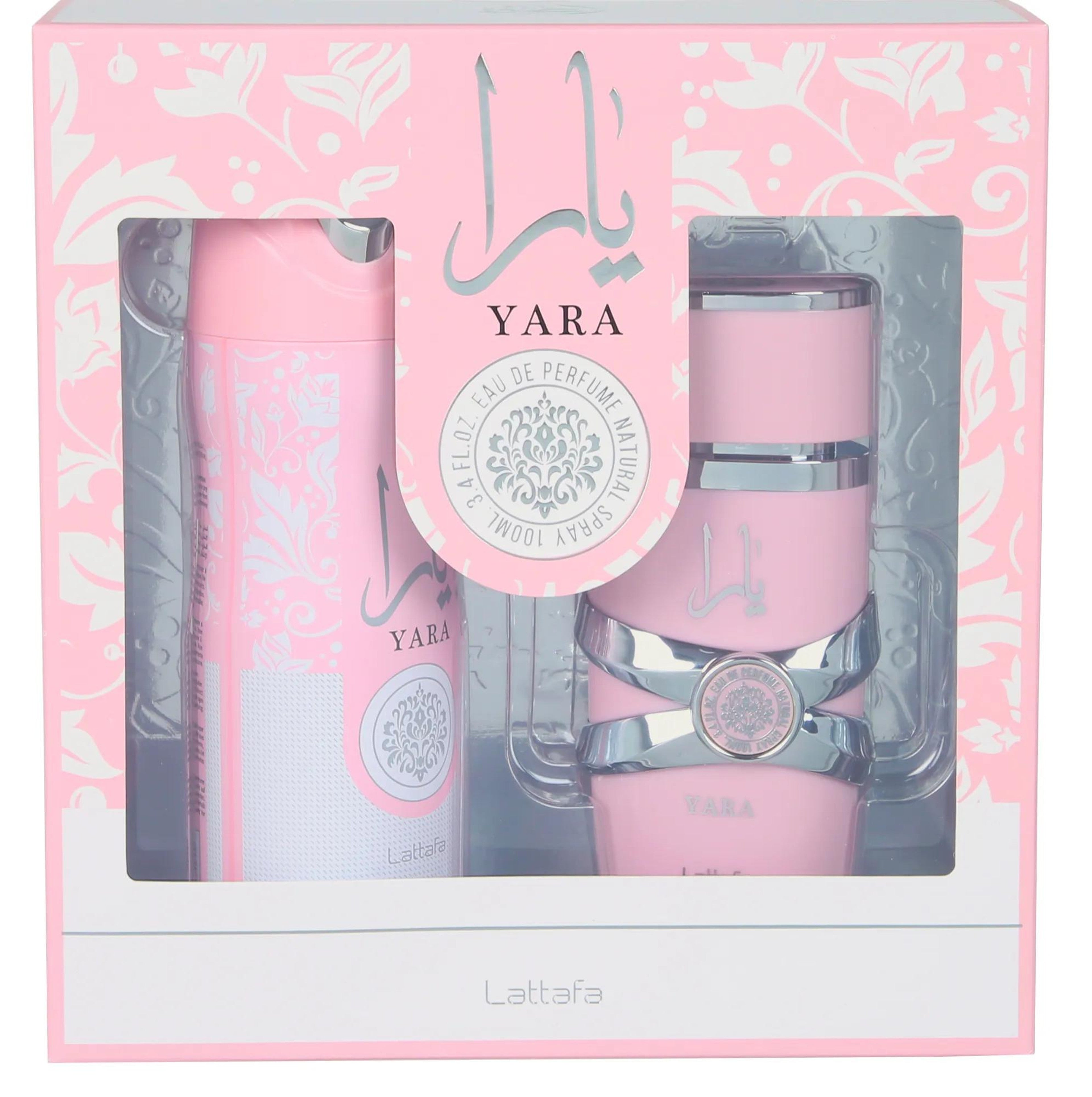 Lattafa Yara 2-Piece Set 3.4oz Women EDP Spray by Lattafa