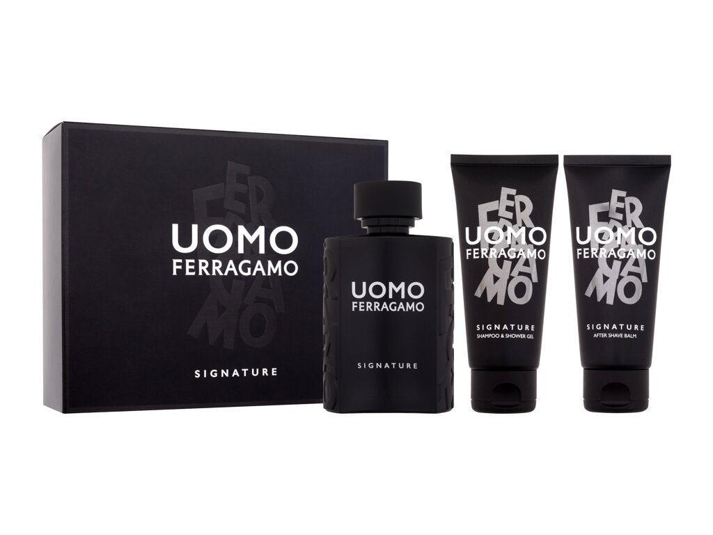 Salvatore Ferragamo Uomo Signature 3-Piece Set 3.4oz Men EDP Spray by Salvatore Ferragamo