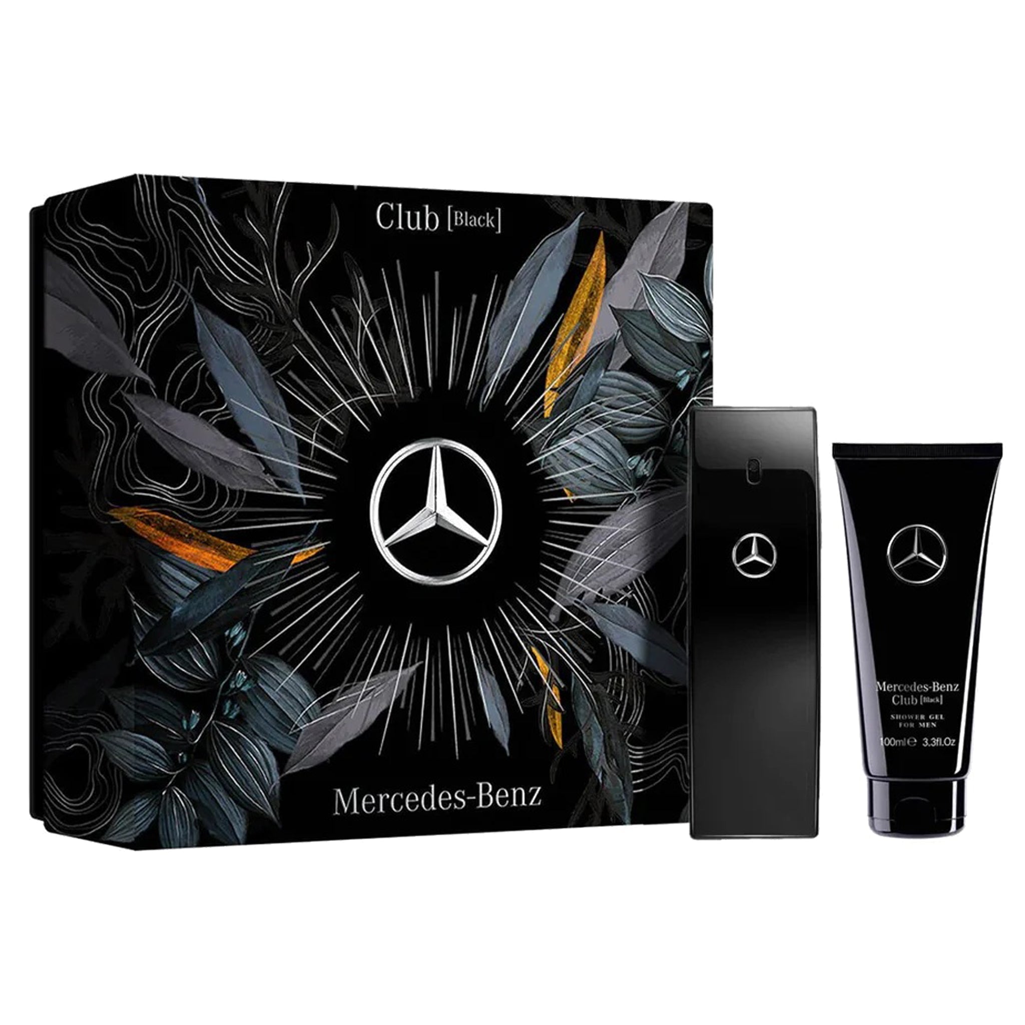 Mercedes-Benz Club Black 2-Piece Set 3.30oz Men EDT Spray by Mercedes-Benz