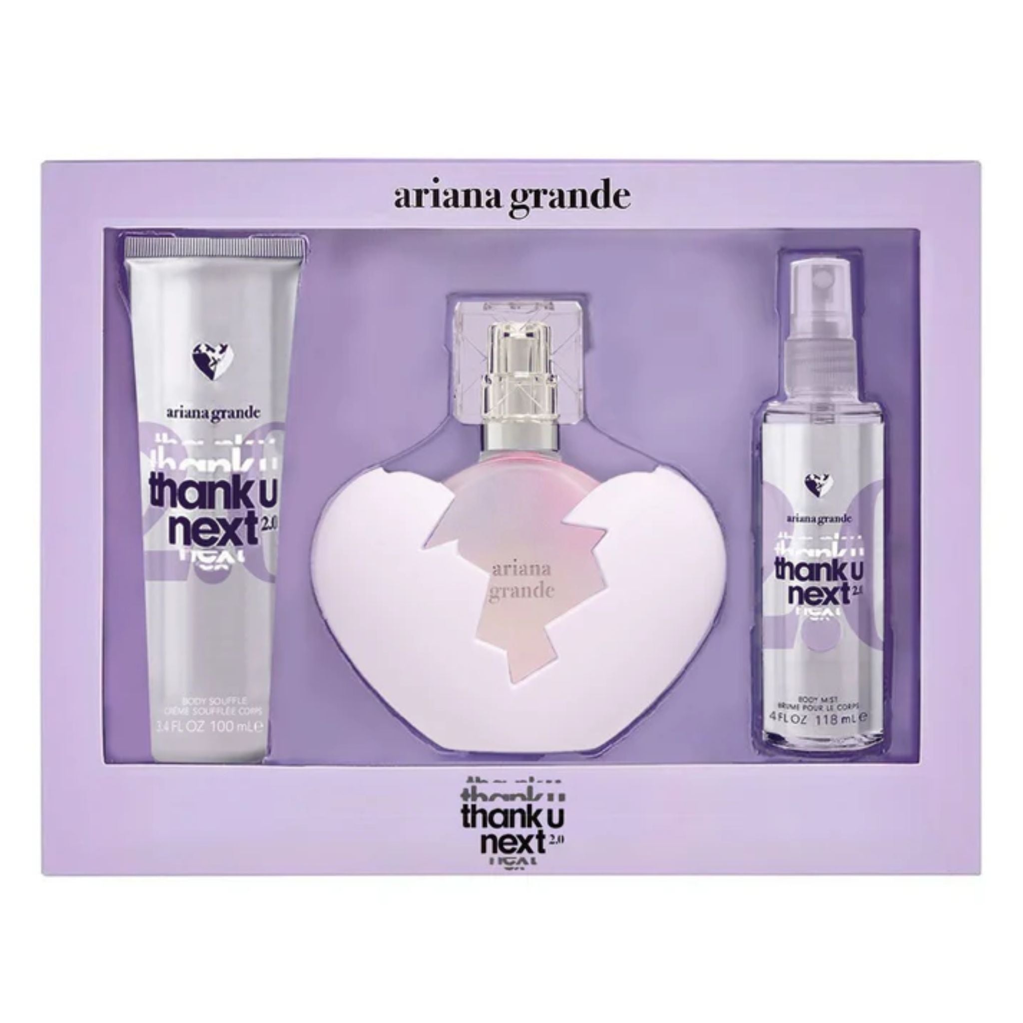 Ariana Grande Thank U Next 2.0 3-Piece Set 3.4oz Women EDP Spray by Ariana Grande