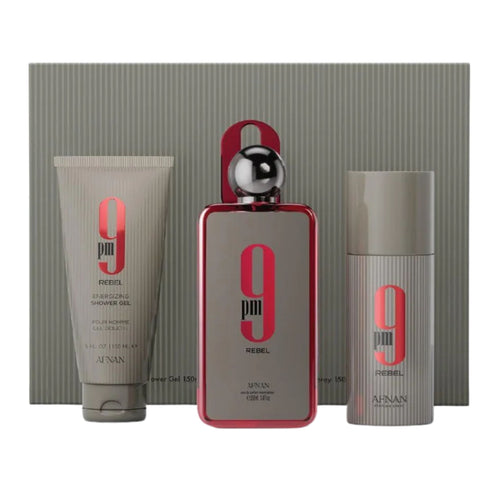 Afnan 9PM Rebel 3-Piece Set 3.4oz Unisex EDP by Afnan