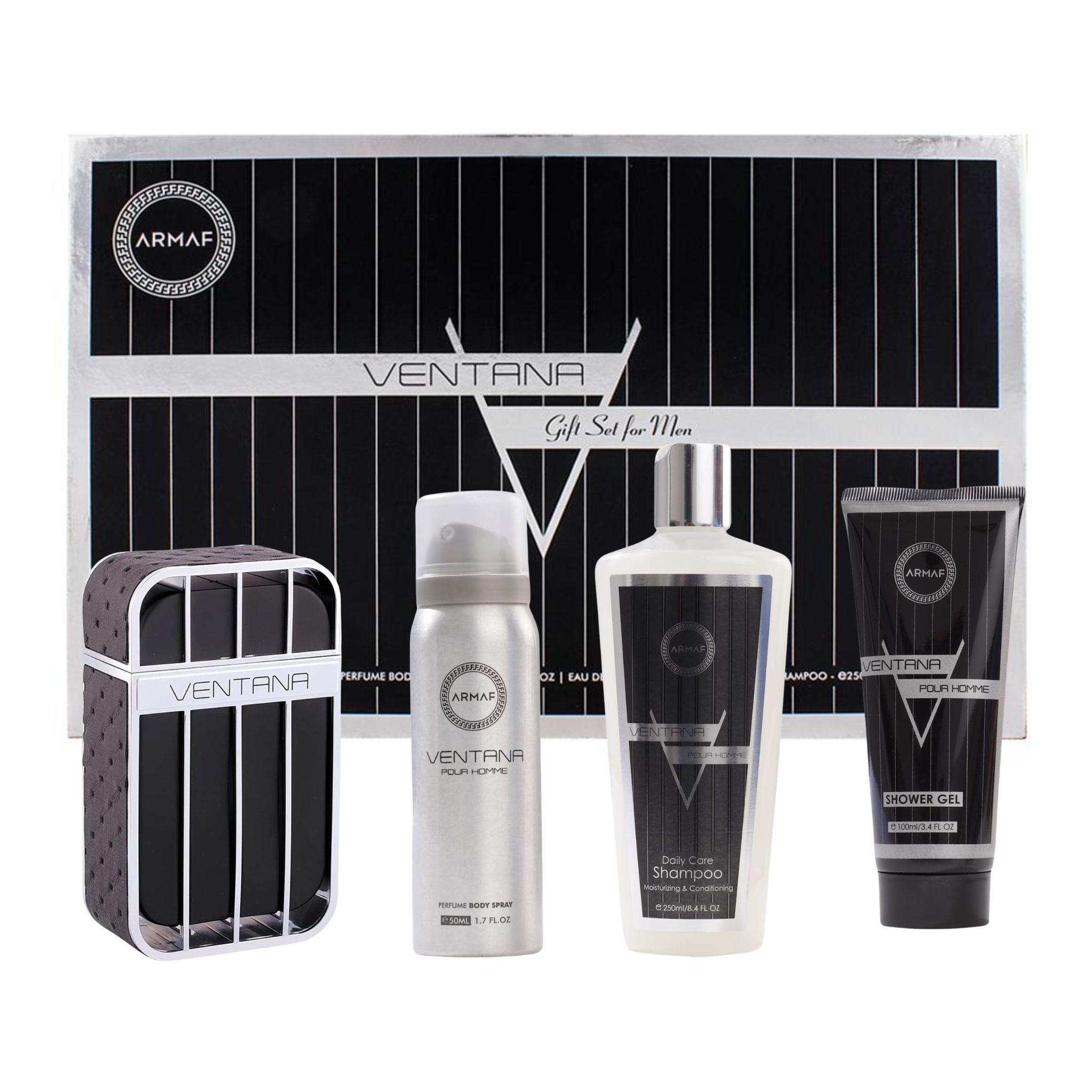 Armaf Ventana 4-Piece Set 3.4oz Men EDP Spray by Armaf