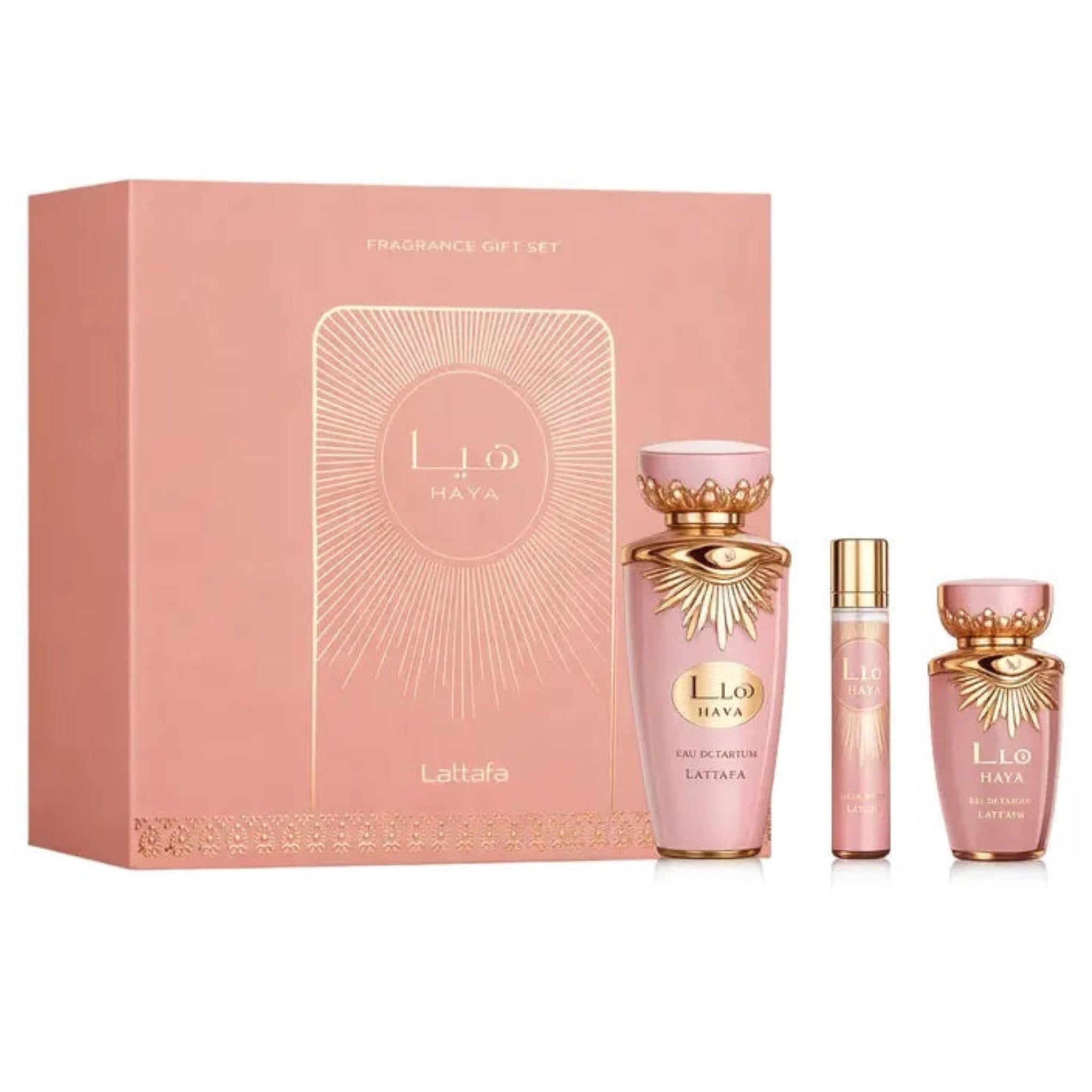 Lattafa Haya 3-Piece Set 3.4oz Women EDP Spray by Lattafa