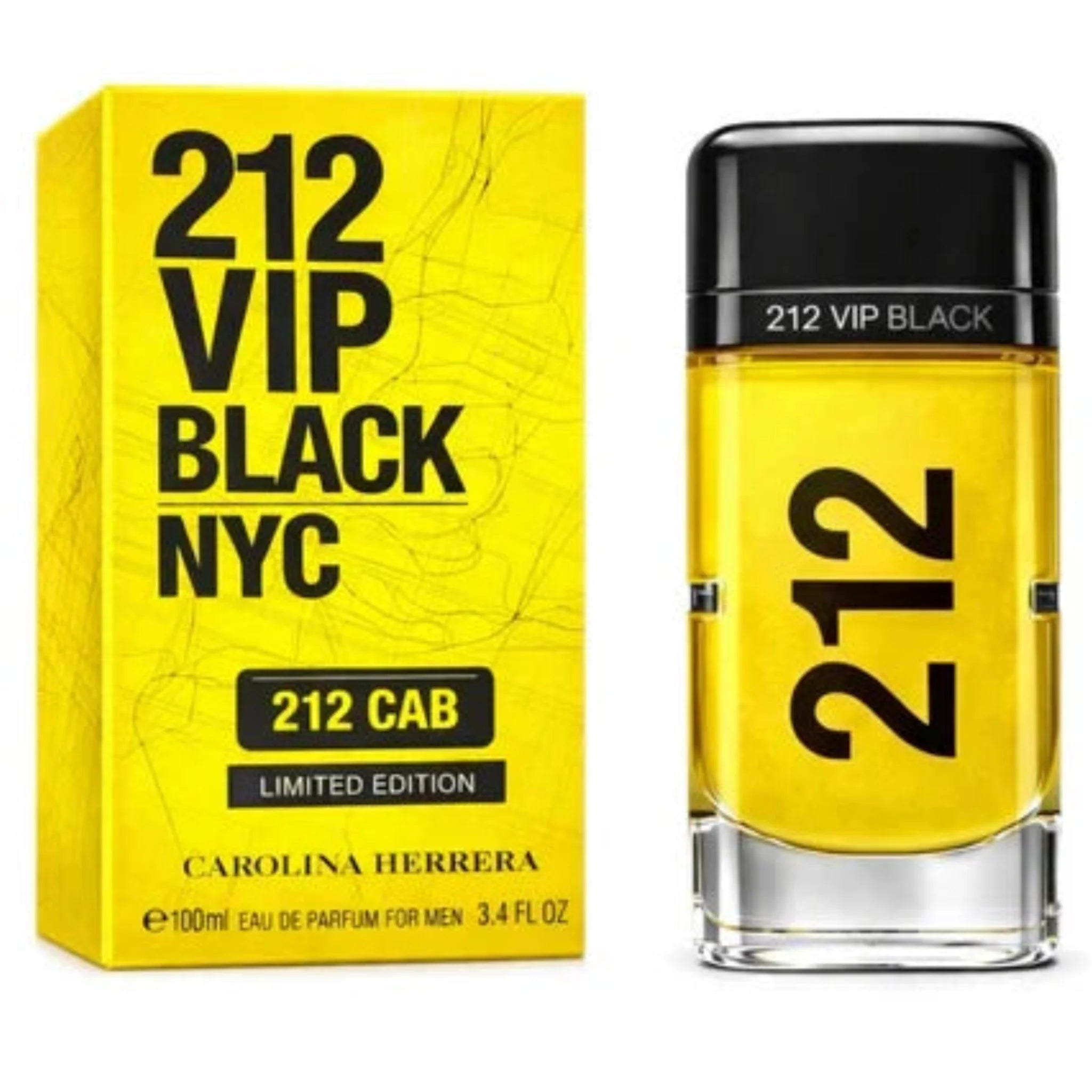 212 VIP Black Cab By Carolina Herrera 3.4oz For Men EDP Spray