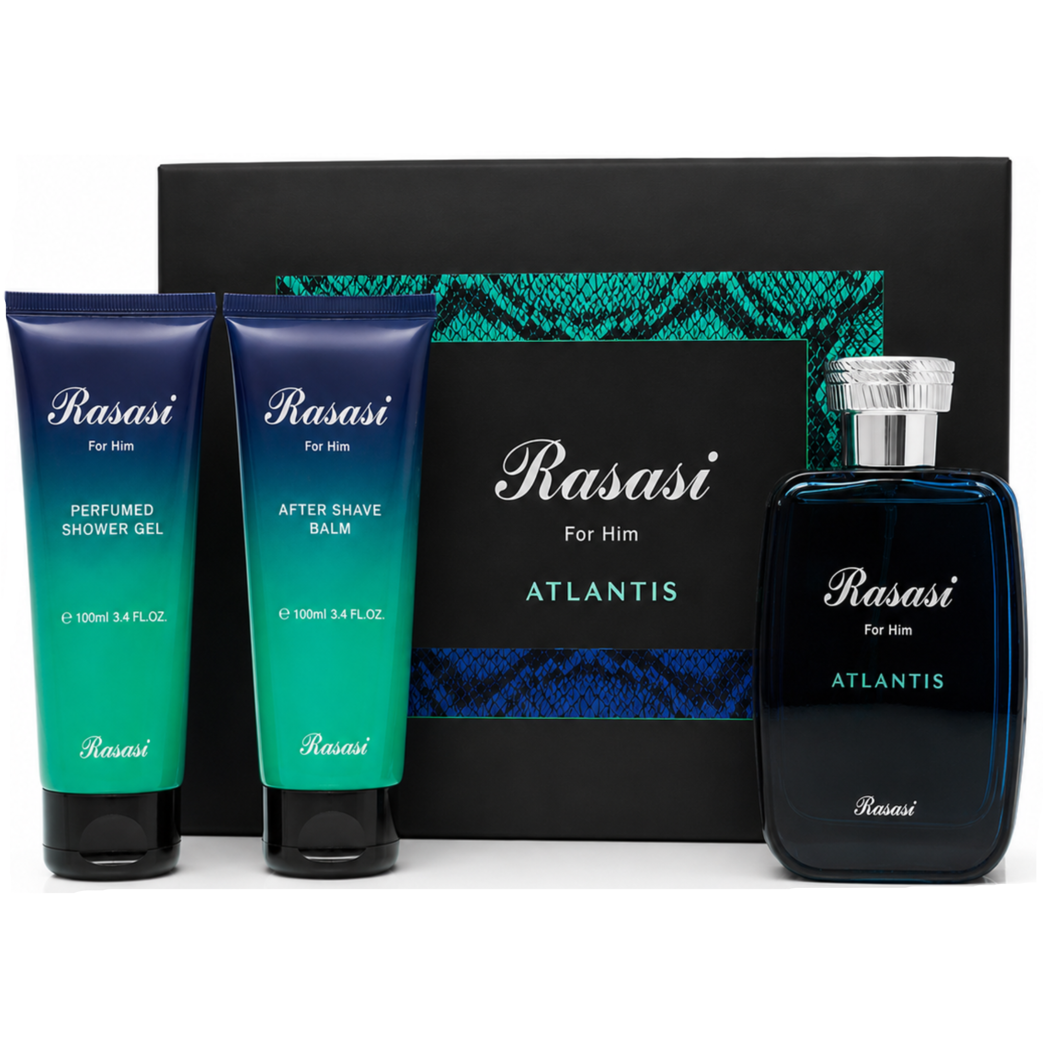 Hawas Atlantis 3-Piece Set By Rasasi 3.3oz For Men EDP Spray