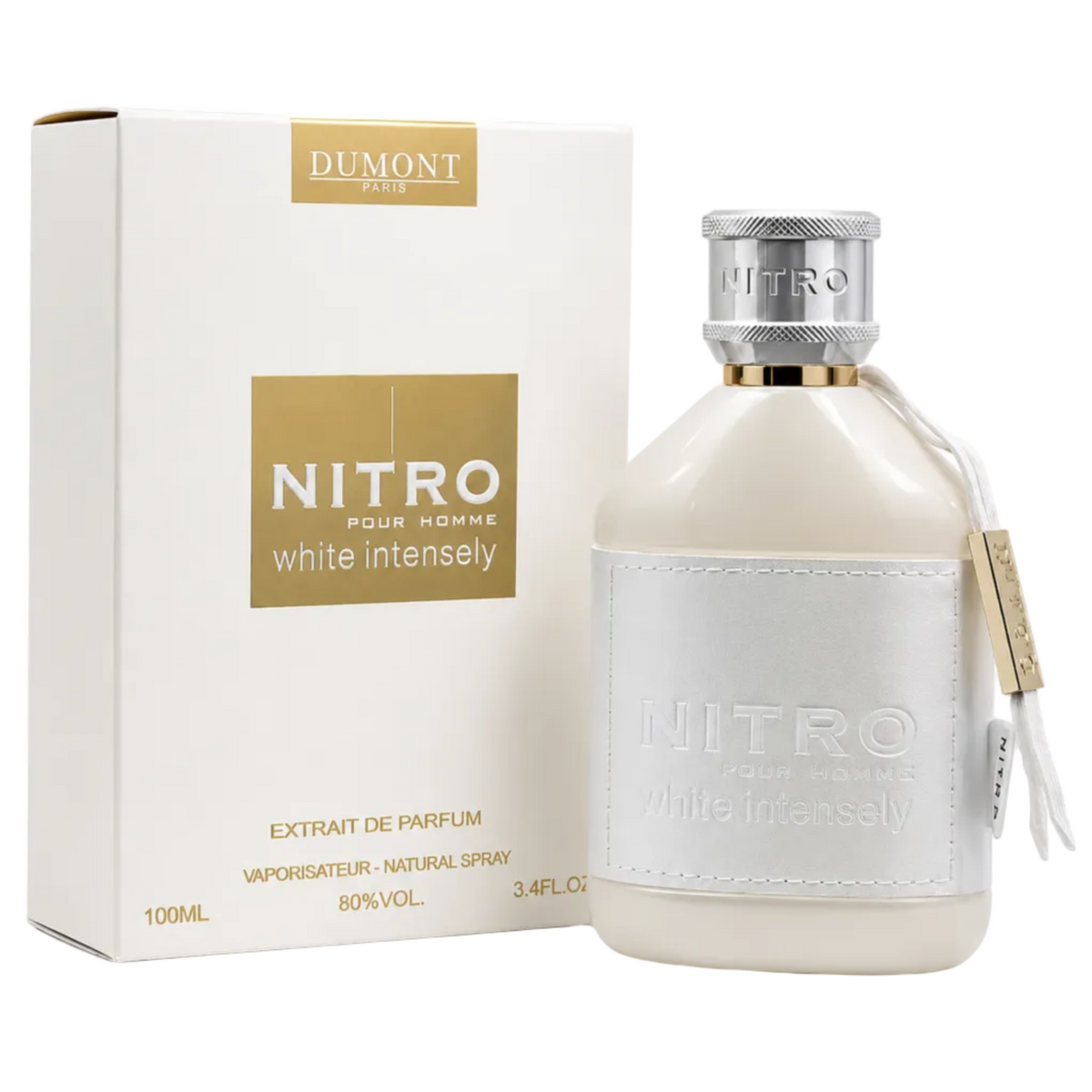 Nitro White Intensely by Dumont Paris 3.4oz Men Extrait Spray