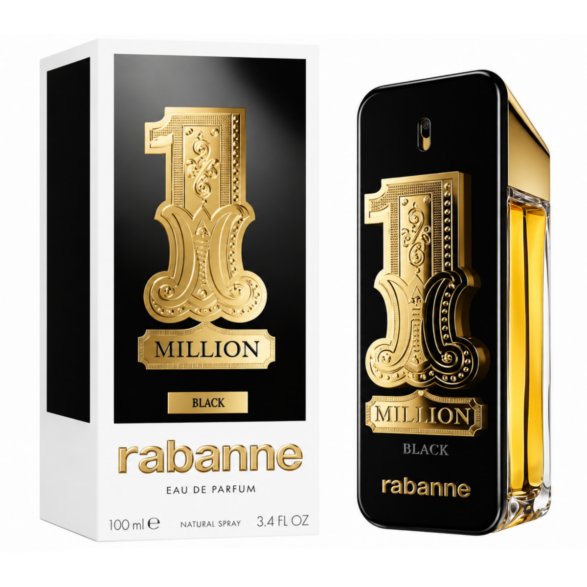 1 Million Black by Paco Rabanne 3.4oz Men EDP Spray