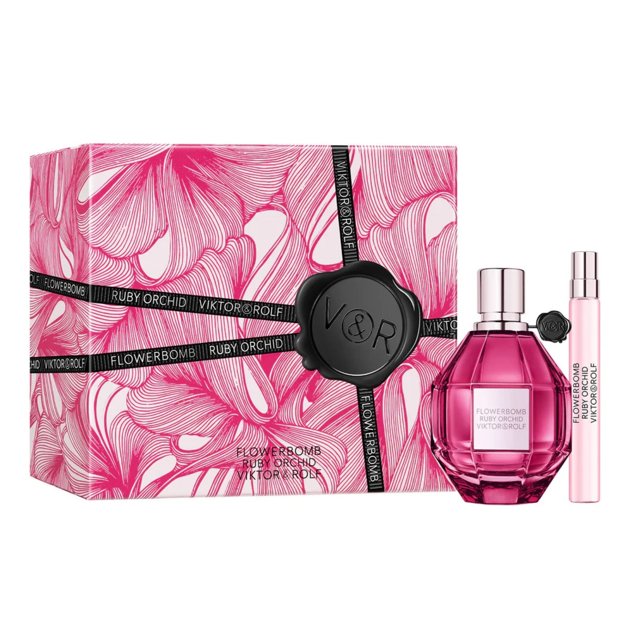 Viktor & Rolf Flowerbomb Ruby Orchid 2-Piece Set 3.4oz Women EDP Spray by Viktor & Rolf
