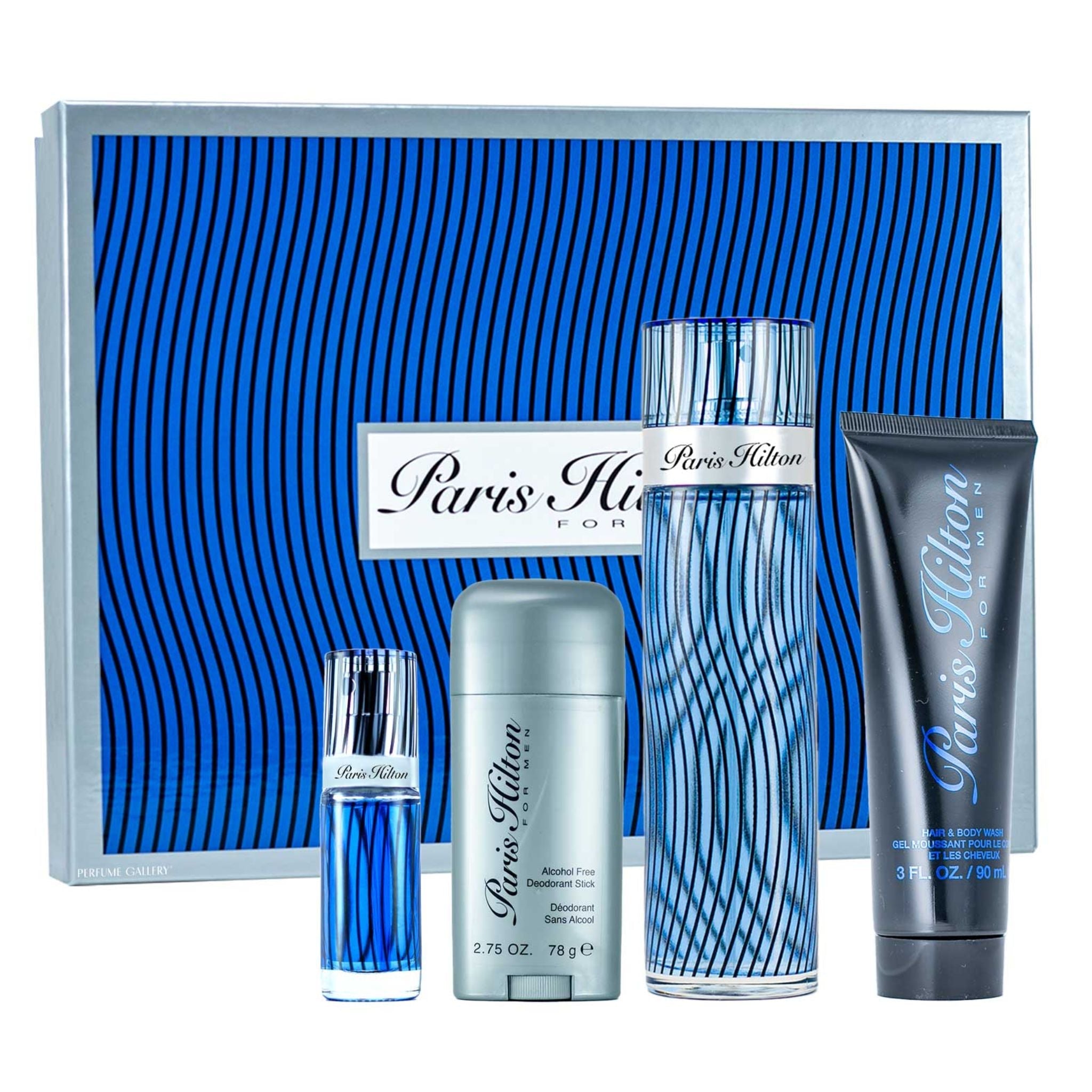 Paris Hilton 4-Piece Set 3.4oz Men EDT Spray by Paris Hilton