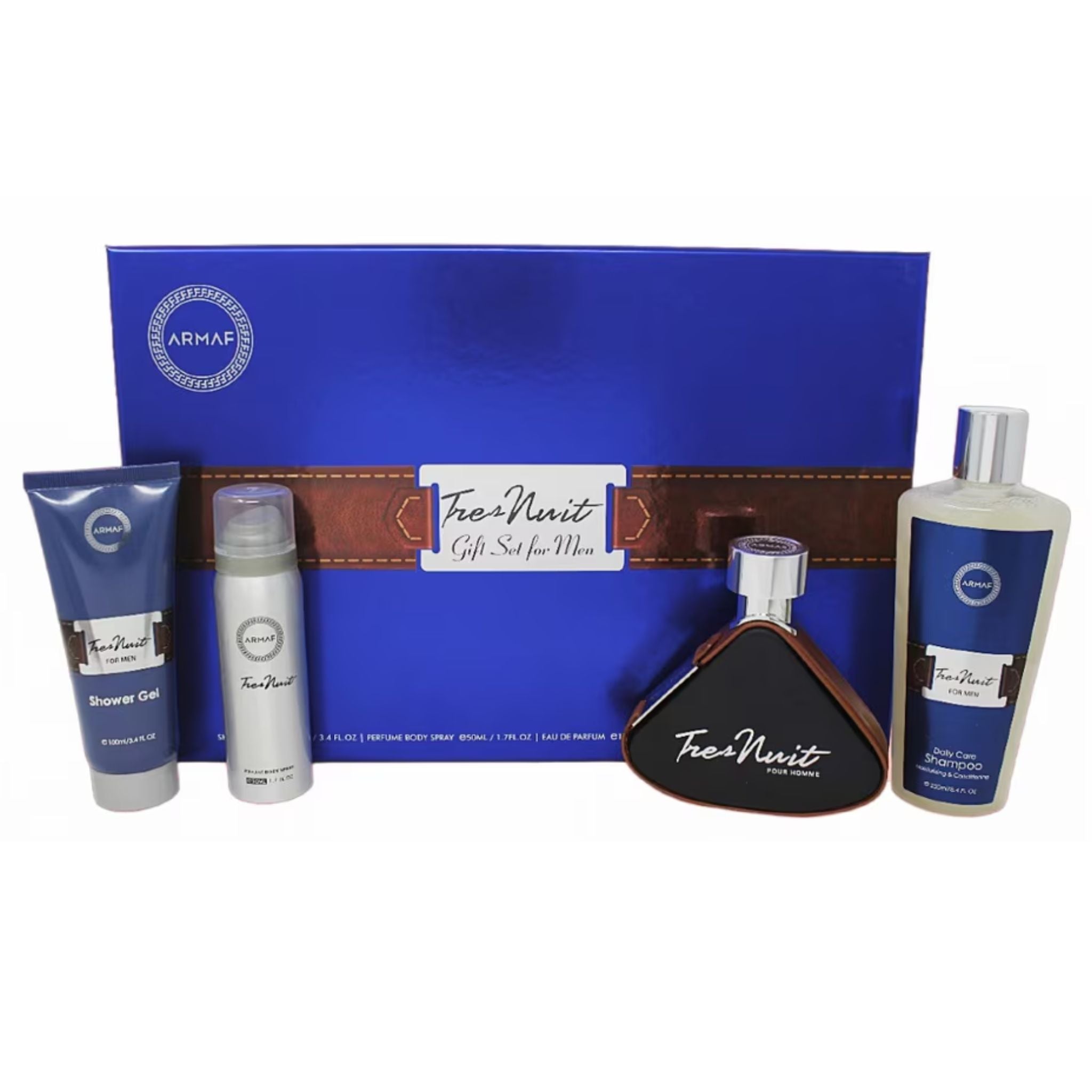 Armaf Tres Nuit 4-Piece Set 3.4oz Men EDT Spray by Armaf