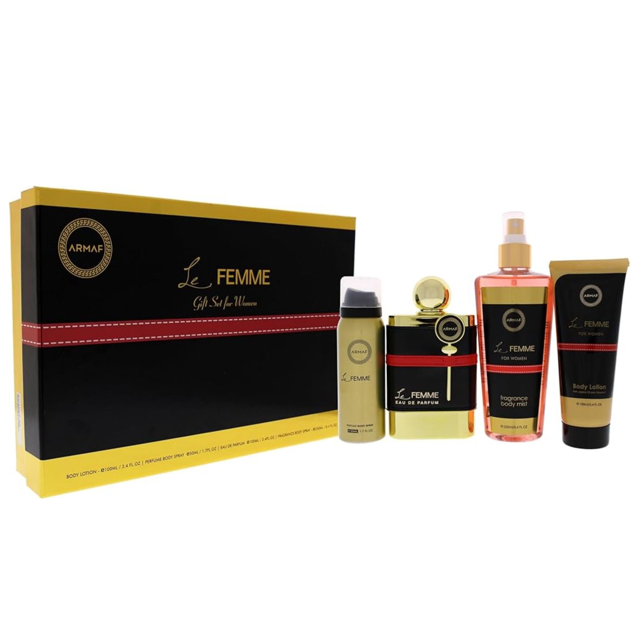 Armaf Le Femme 4-Piece Set 3.4oz Women EDP Spray by Armaf