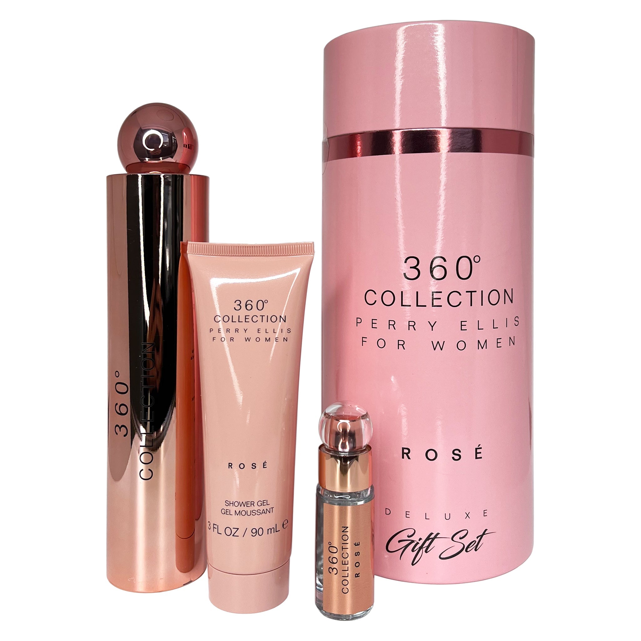 Perry Ellis 360 Collection Rose 3-Piece Set 3.4oz EDP Spray by Perry Ellis