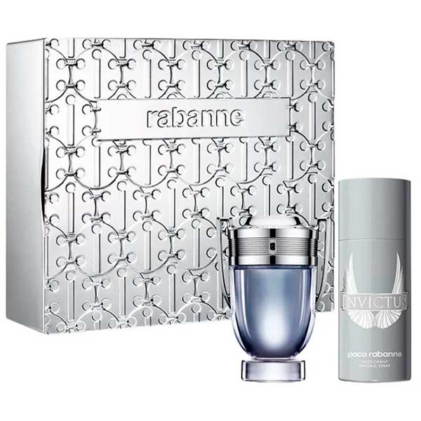 Paco Rabanne Invictus 2-Piece Set 3.4oz Men EDT Spray by Paco Rabanne