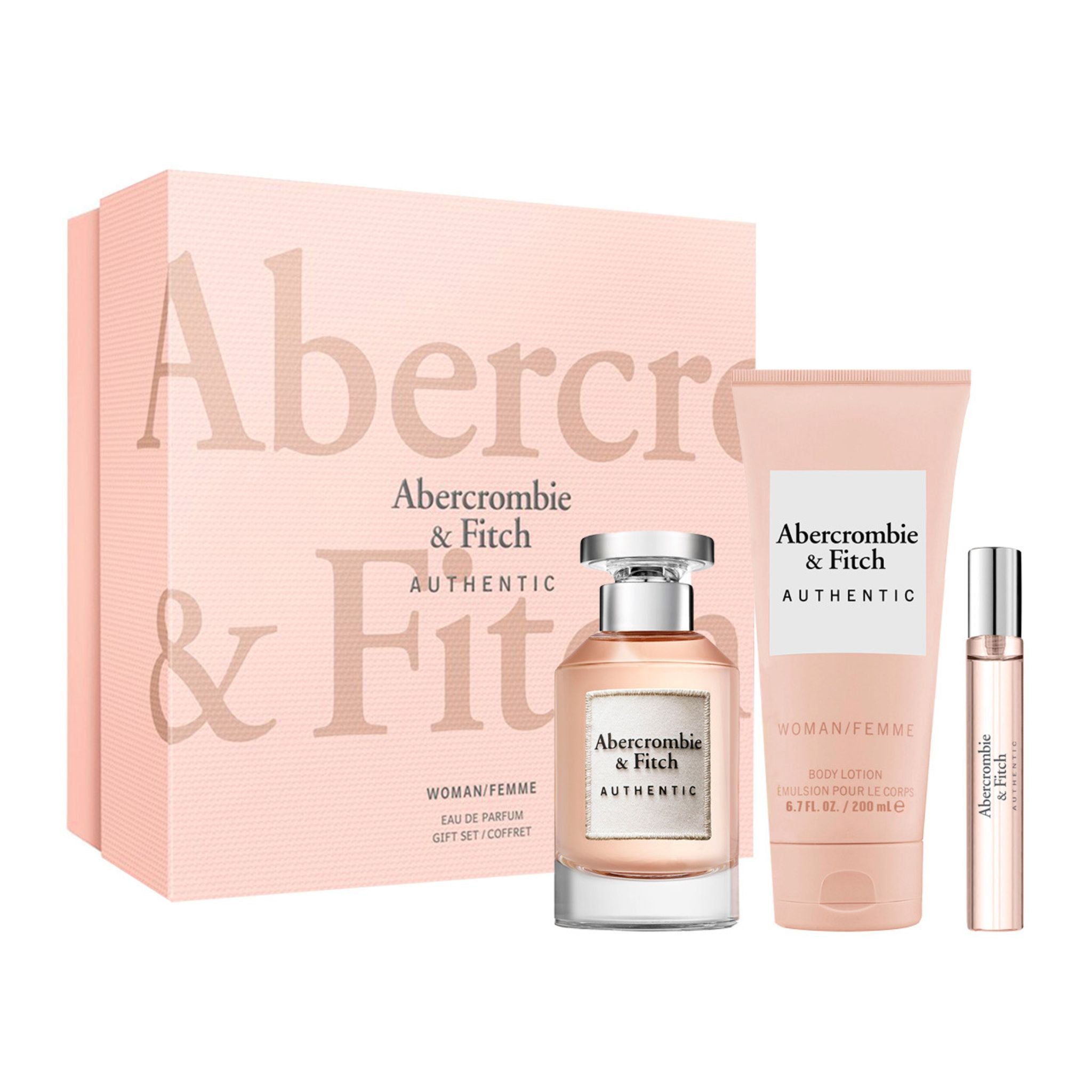 Abercrombie & Fitch Authentic 3-Piece Set 3.4oz Women EDP Spray by Abercrombie & Fitch