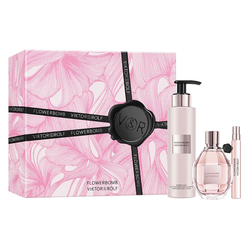 Viktor & Rolf Flowerbomb 3-Piece Set 3.4oz Women EDP Spray by Viktor & Rolf