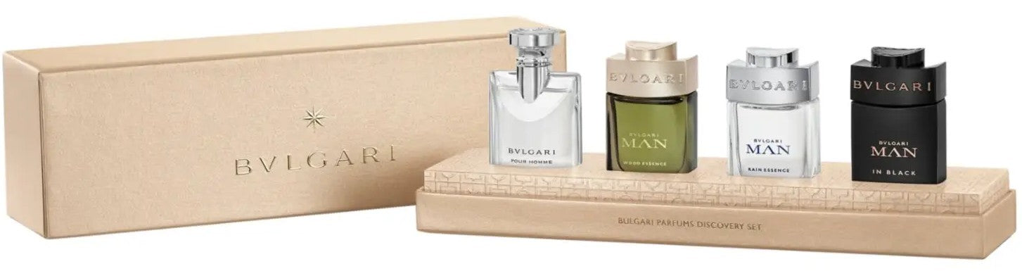 Mini 4-Piece Set By Bvlgari 0.17oz For Men EDP Spray