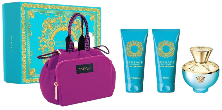 Versace Dylan Turquoise 4-Piece Set 3.4oz Women EDT Spray by Versace