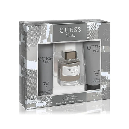 Guess 1981 3-Piece Set 3.4oz Men EDT Spray by Guess