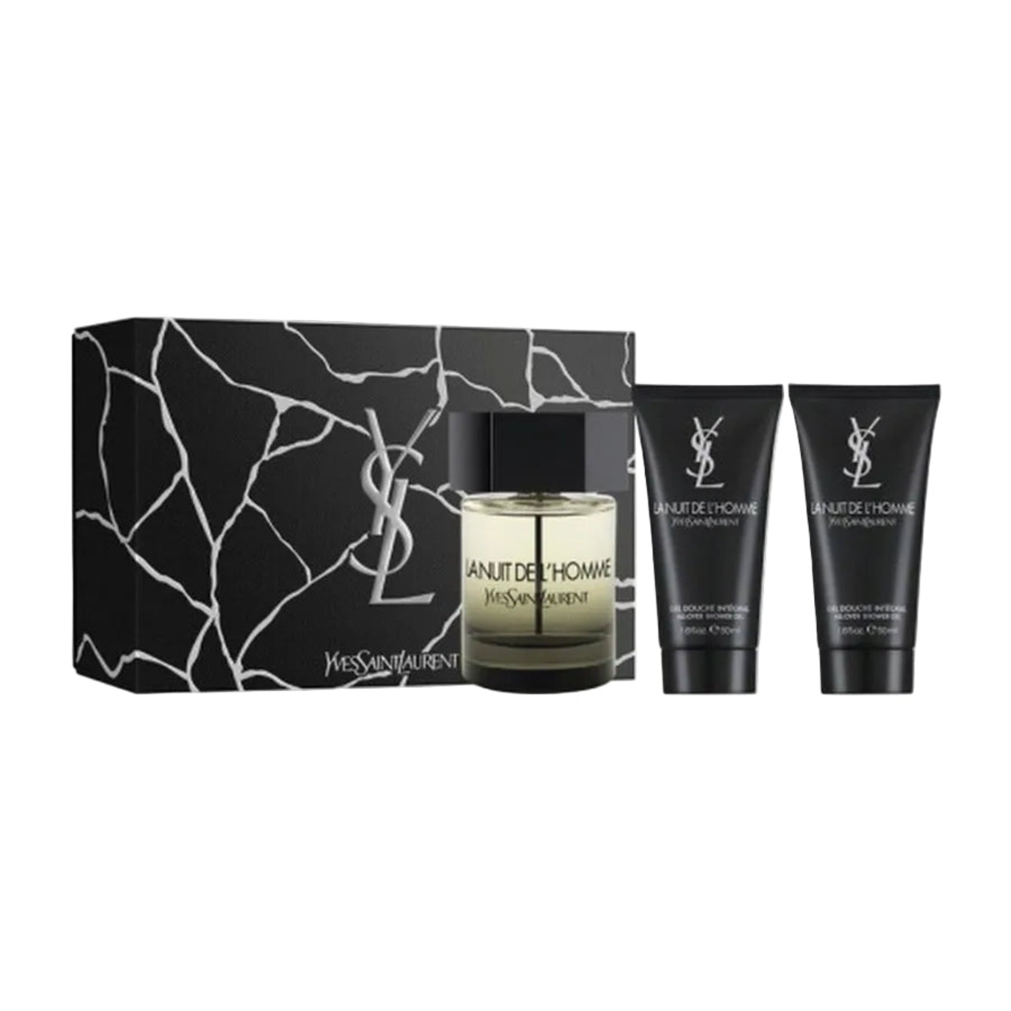 Yves Saint Laurent L'Homme La Nuit 3-Piece Set 3.3oz Men EDT Spray by Yves Saint Laurent