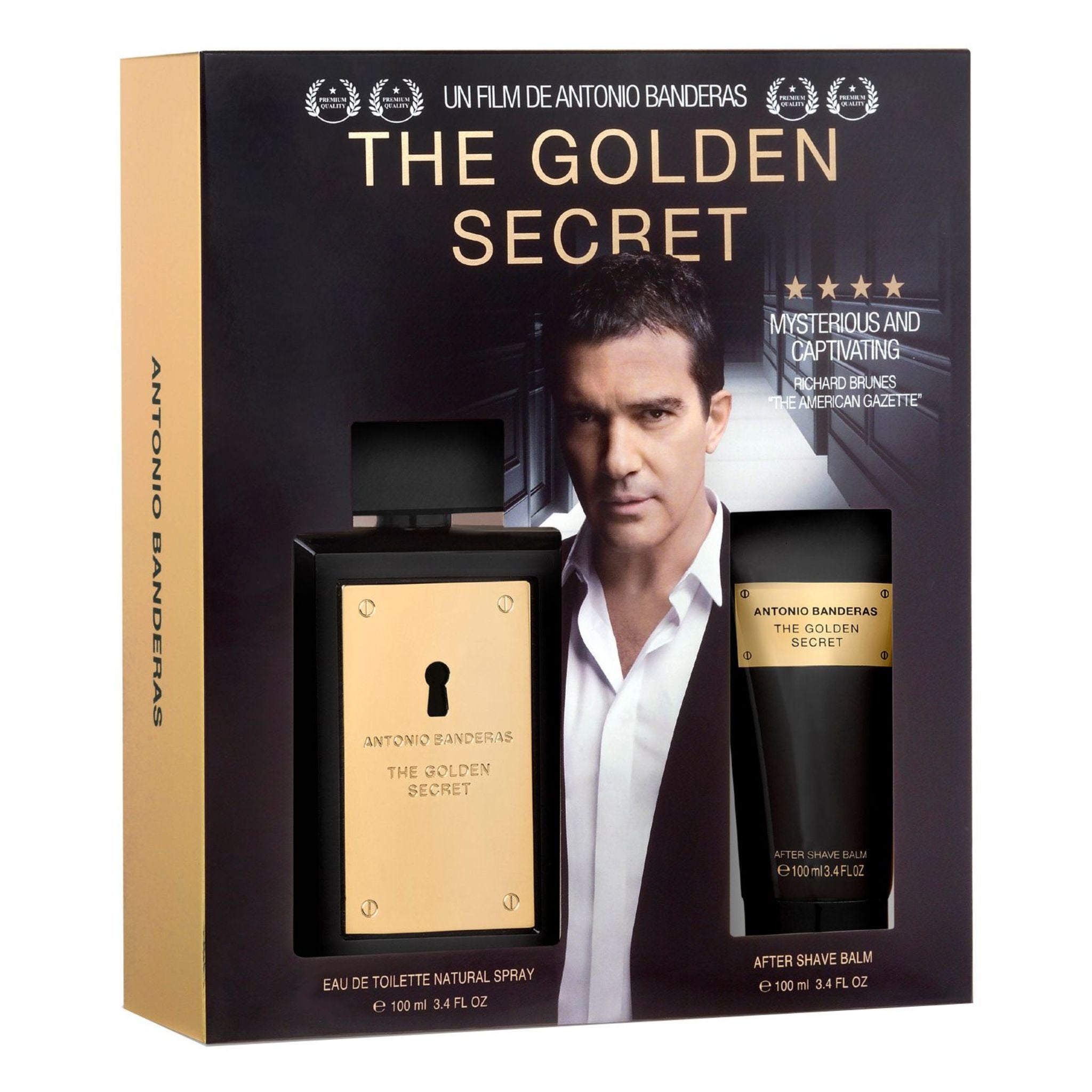 Antonio Banderas The Golden Secret 2-Piece Set 3.4oz Men EDT Spray by Antonio Banderas