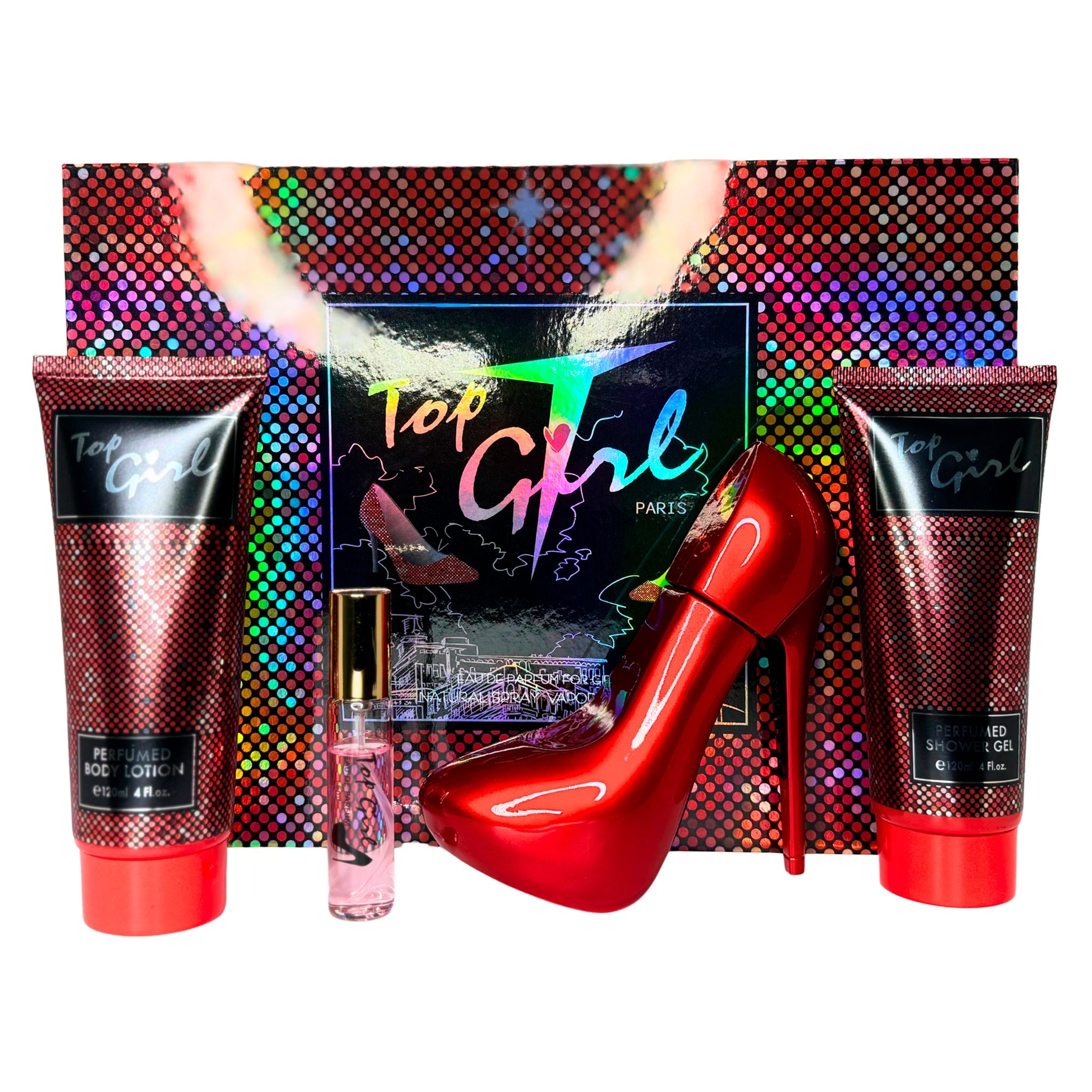 Tiverton Top Girl Paris 4-Piece Set 3.4oz Women EDP Spray by Tiverton