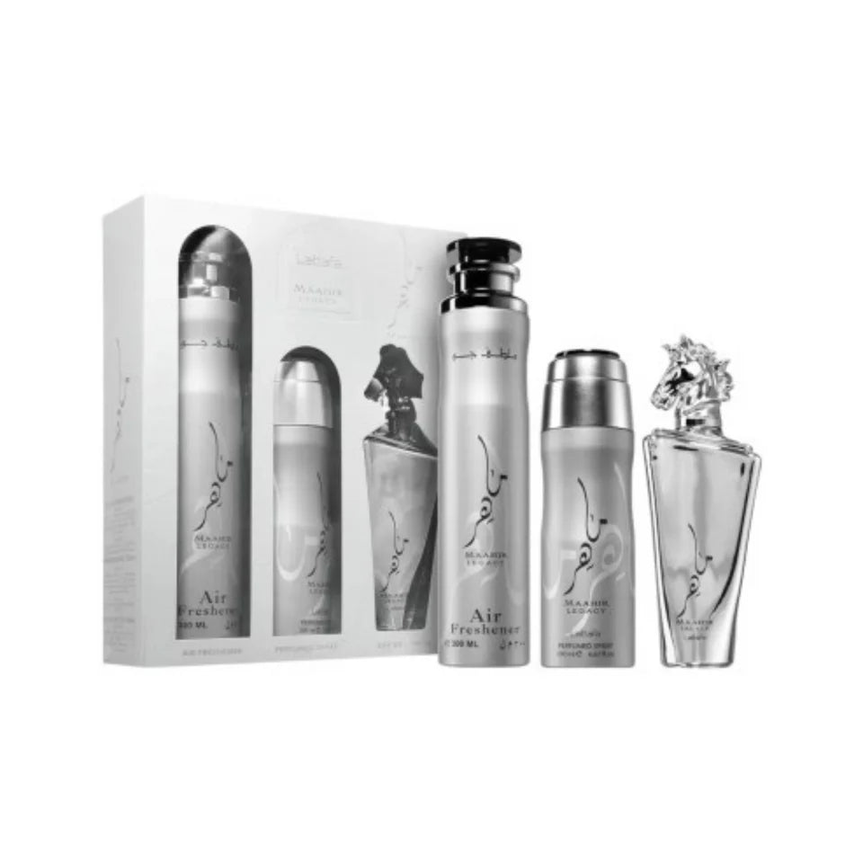 Lattafa Maahir Legacy 3-Piece Set 3.4oz Men EDP Spray by Lattafa