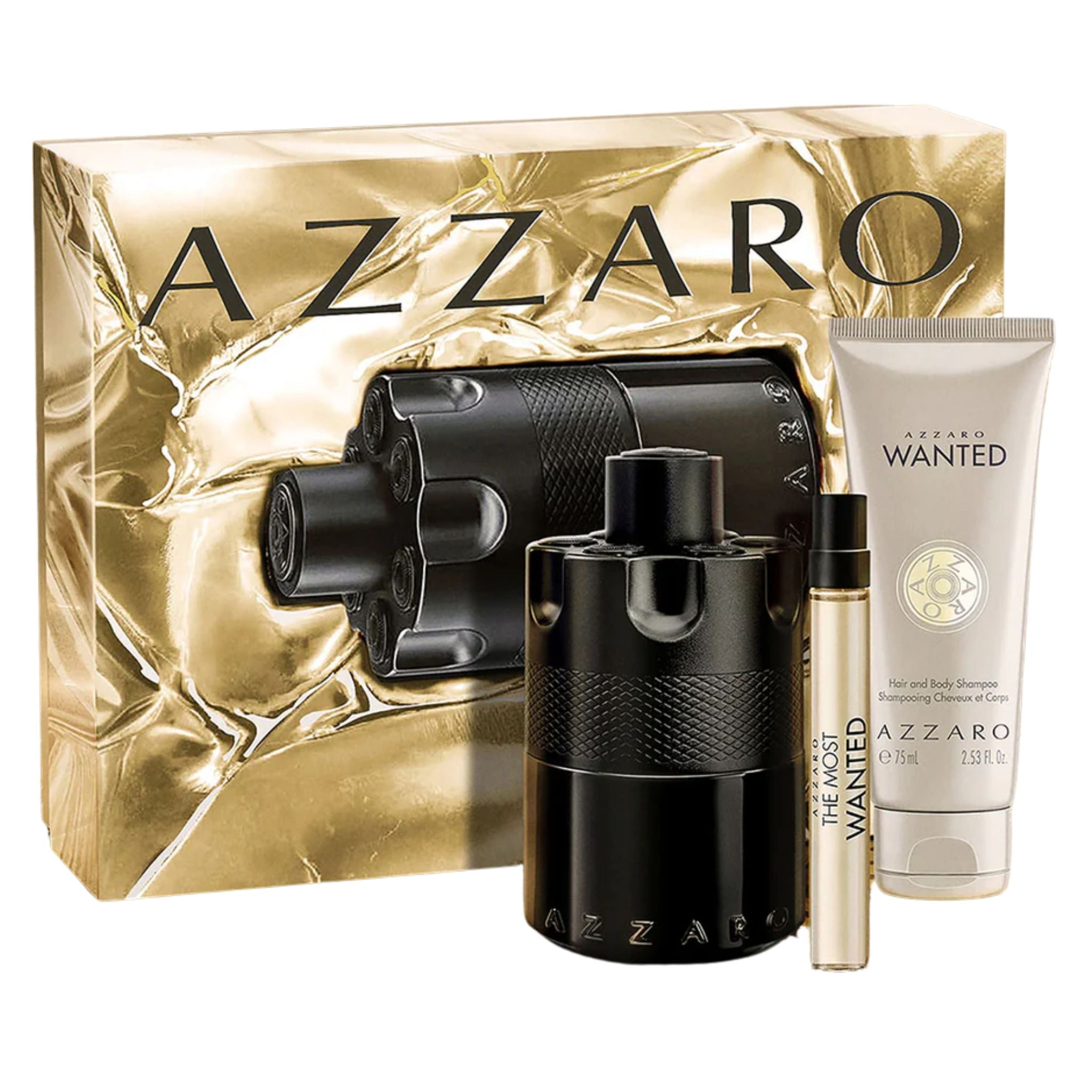 Azzaro Most Wanted Intense 3-Piece Set 3.3oz Men EDP Spray by Azzaro