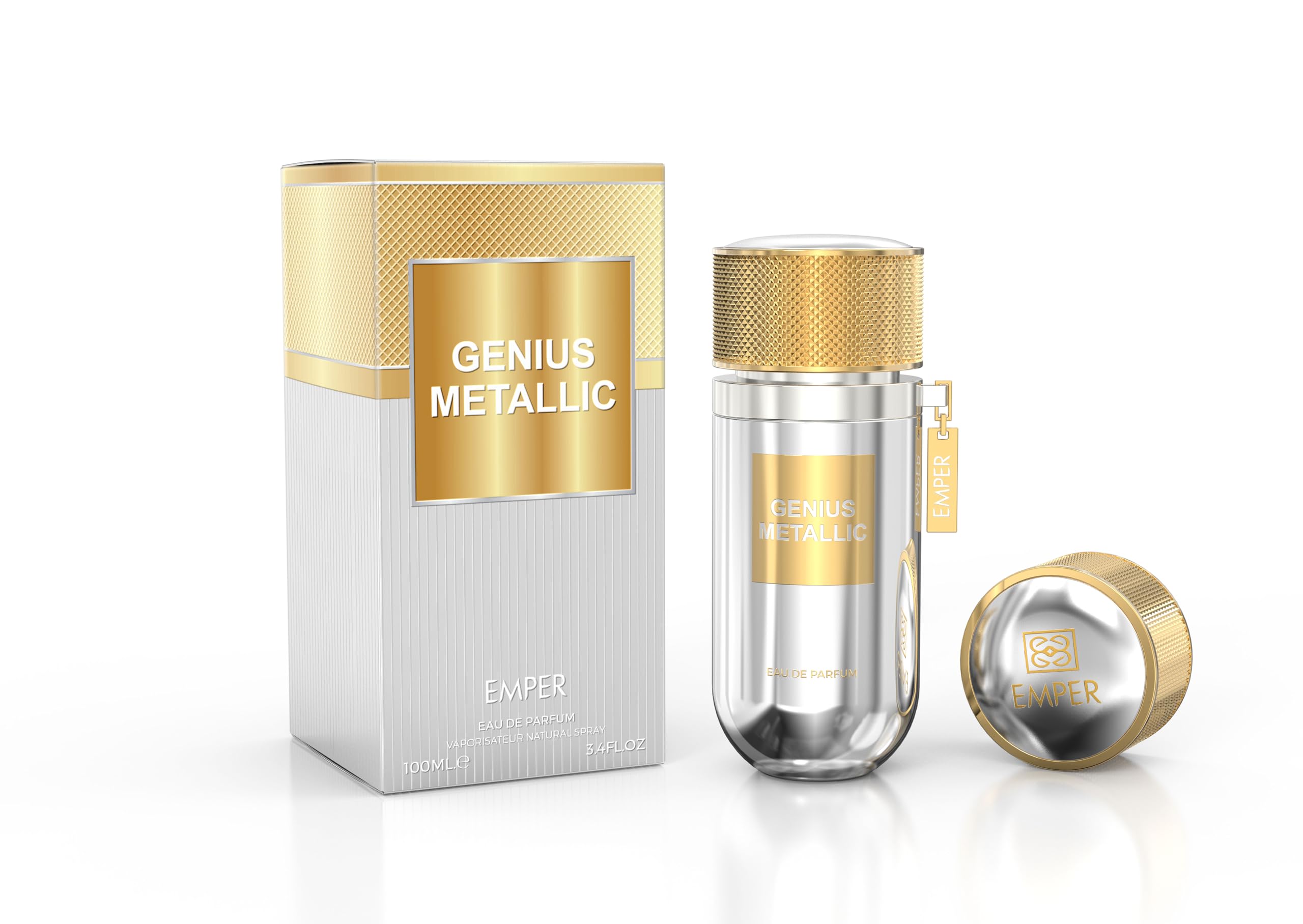 Emper Genius Metallic 3.4oz Men EDP Spray by Emper
