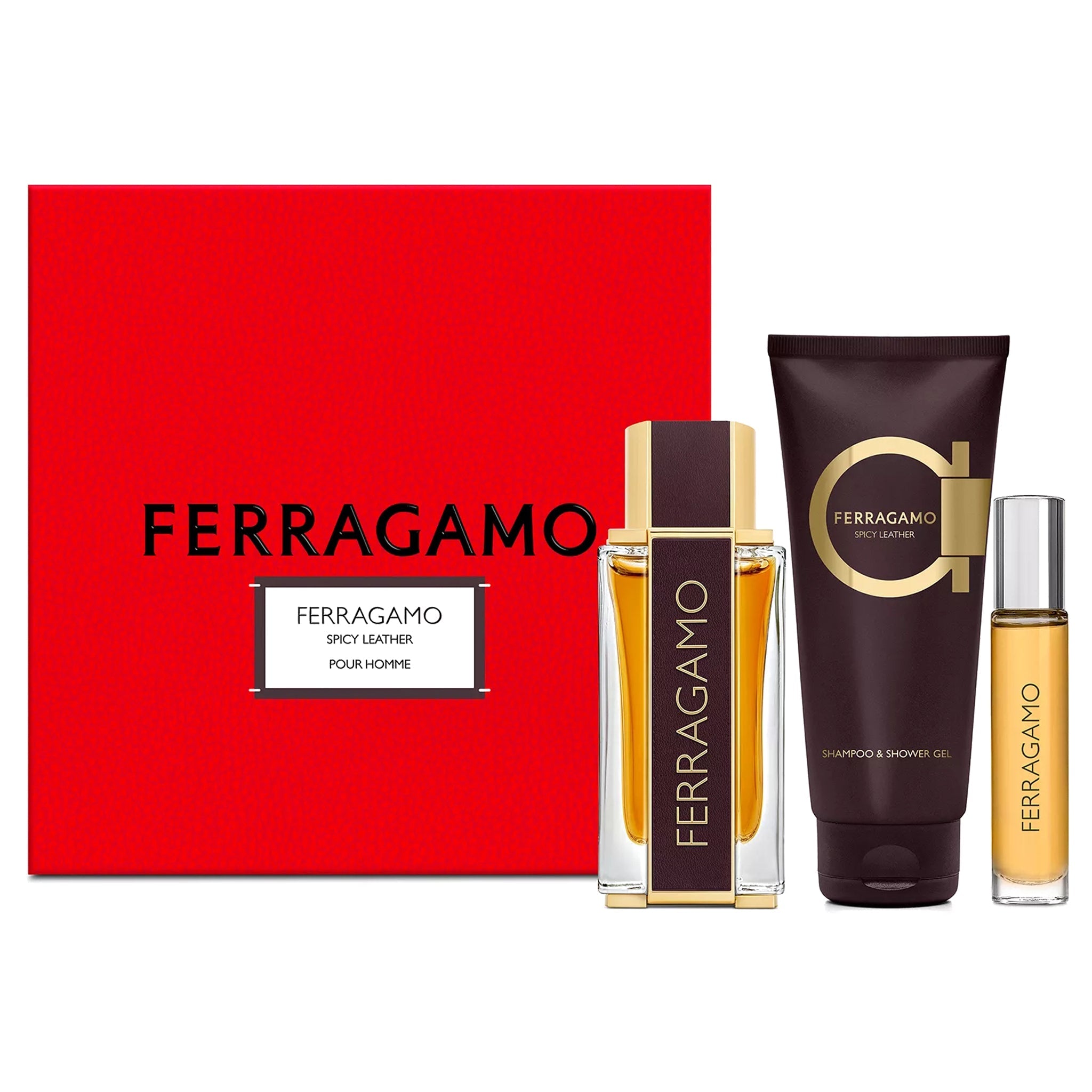 Salvatore Ferragamo Spicy Leather 3-Piece Set 3.4oz EDP Spray by Salvatore Ferragamo
