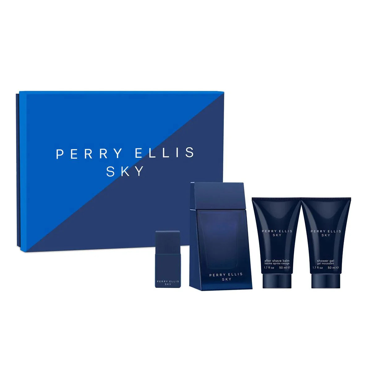 Perry Ellis Blue Sky 4-Piece Set 3.4oz Men EDT Spray by Perry Ellis