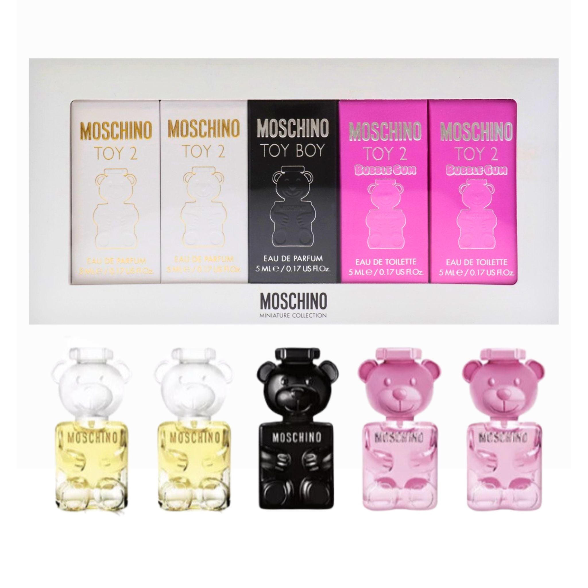 Moschino Toy Mini 5x0.17oz Unisex EDT Spray by Moschino