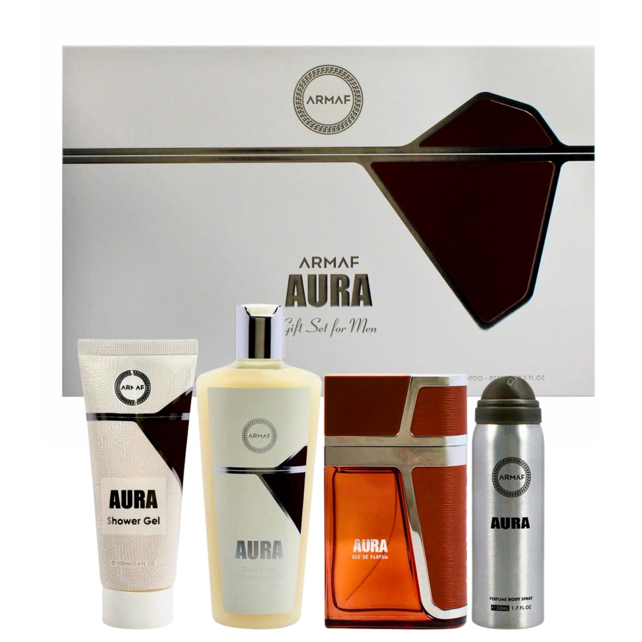 Armaf Aura Armaf 4-Piece Set 3.4oz Men EDT Spray by Armaf