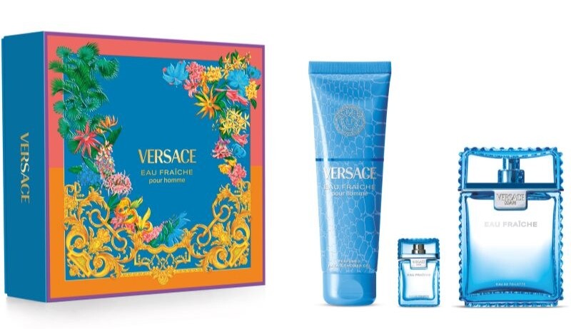 Versace Man Fraiche 3-Piece Set 3.4oz Men EDT Spray by Versace
