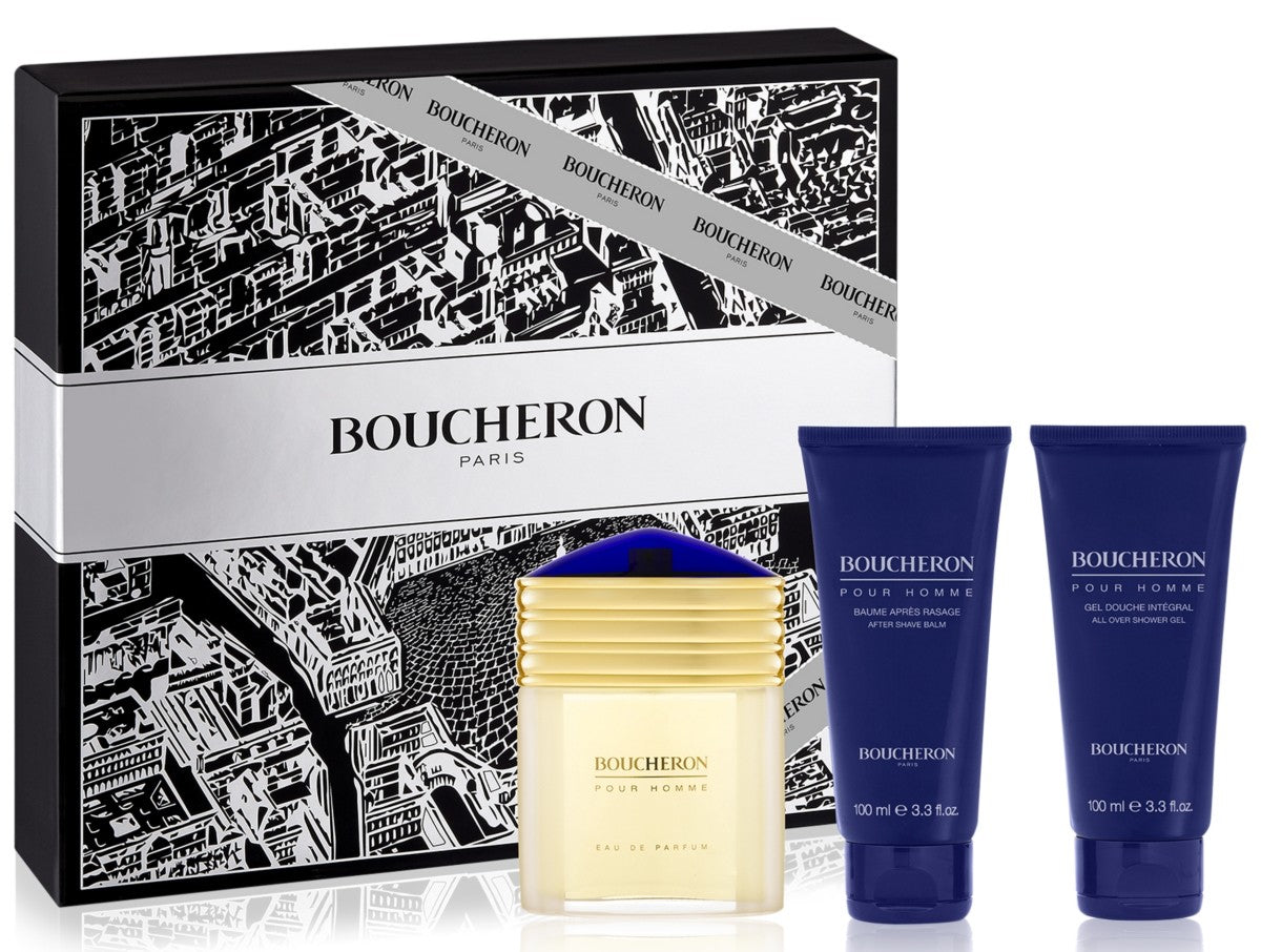 Boucheron 3-Piece Set By Boucheron 3.4oz For Men EDP Spray