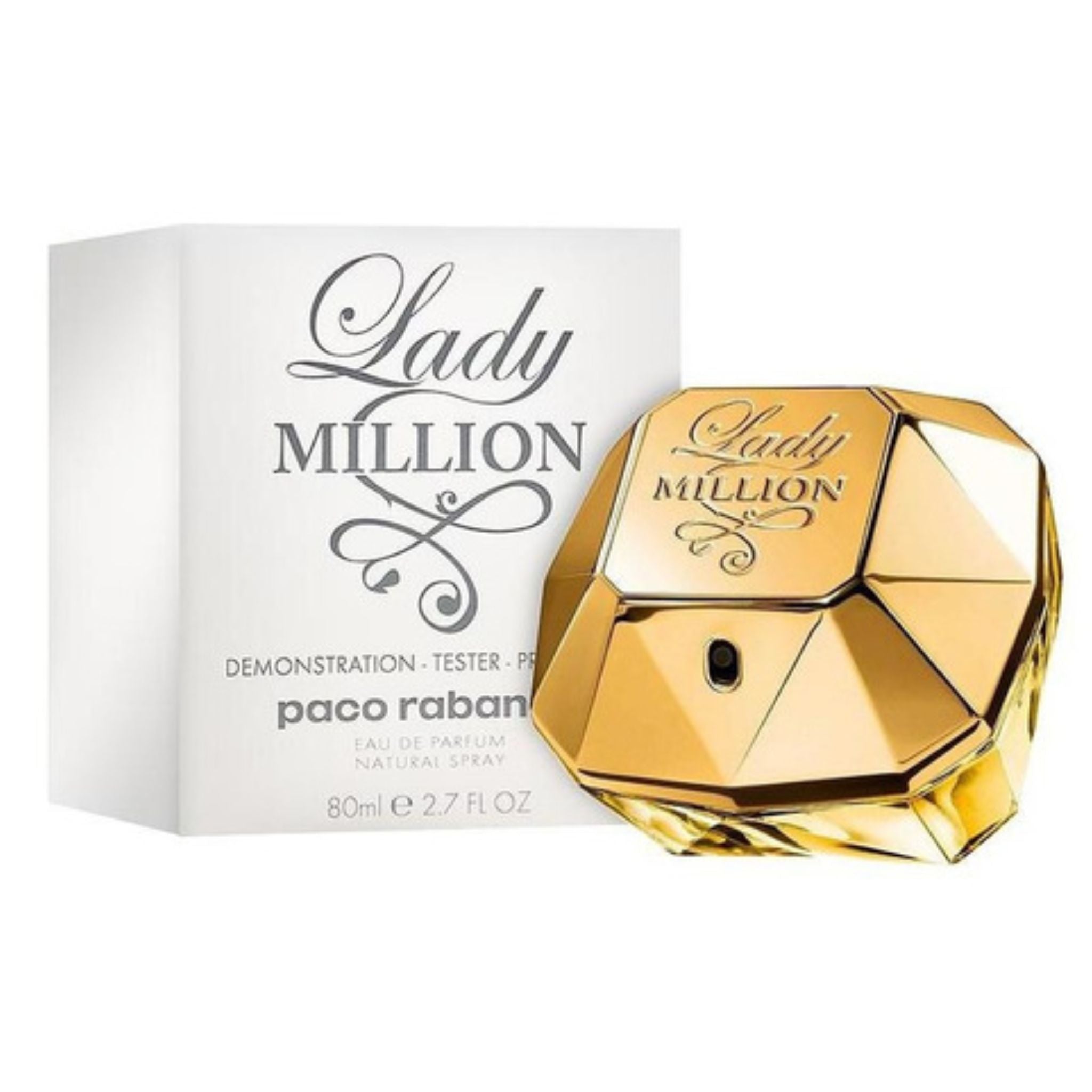 Paco Rabanne Lady Million 2.7oz Women EDP Tester by Paco Rabanne