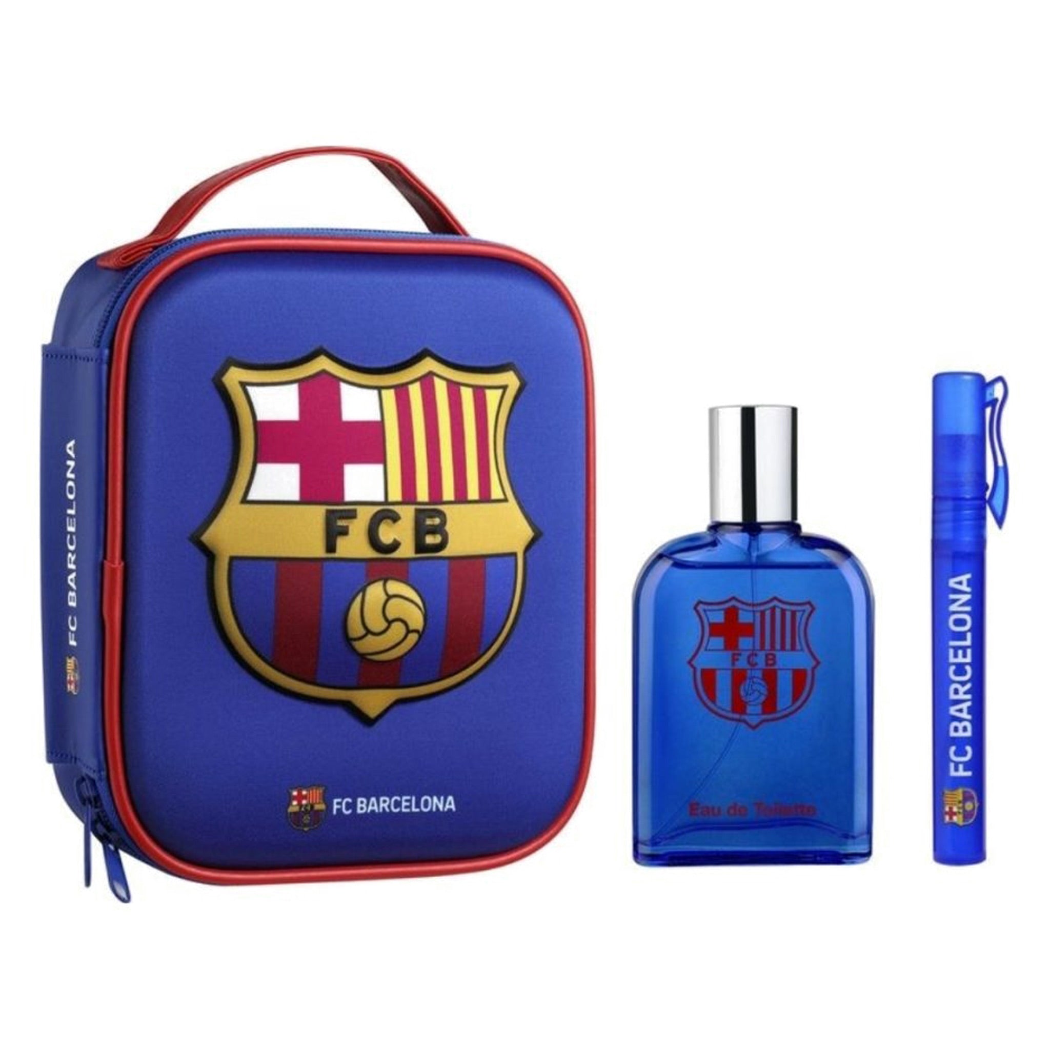 Fc-Barcelona Lunchbag 3-Piece Set 3.4oz Men EDT Spray by Air Val