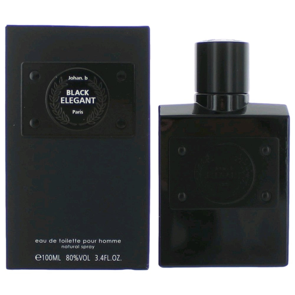Elegant Black 3.4oz Men EDT Spray by Geparlys