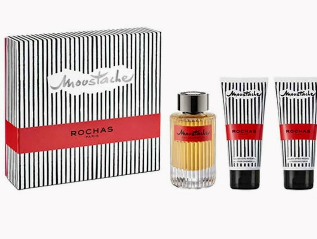 Rochas Moustache 3-Piece Set 4.2oz Men EDP Spray by Rochas