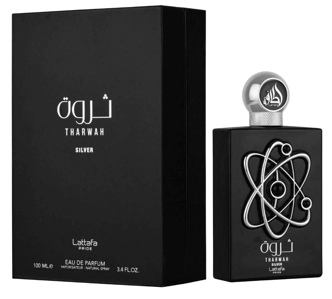 Lattafa Tharwah Silver 3.4oz Men EDP Spray by Lattafa
