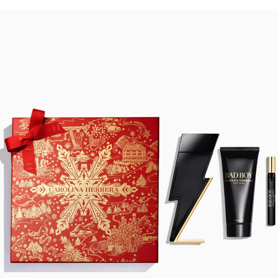 Carolina Herrera Bad Boy 3-Piece Set 3.4oz Men EDT Spray by Carolina Herrera