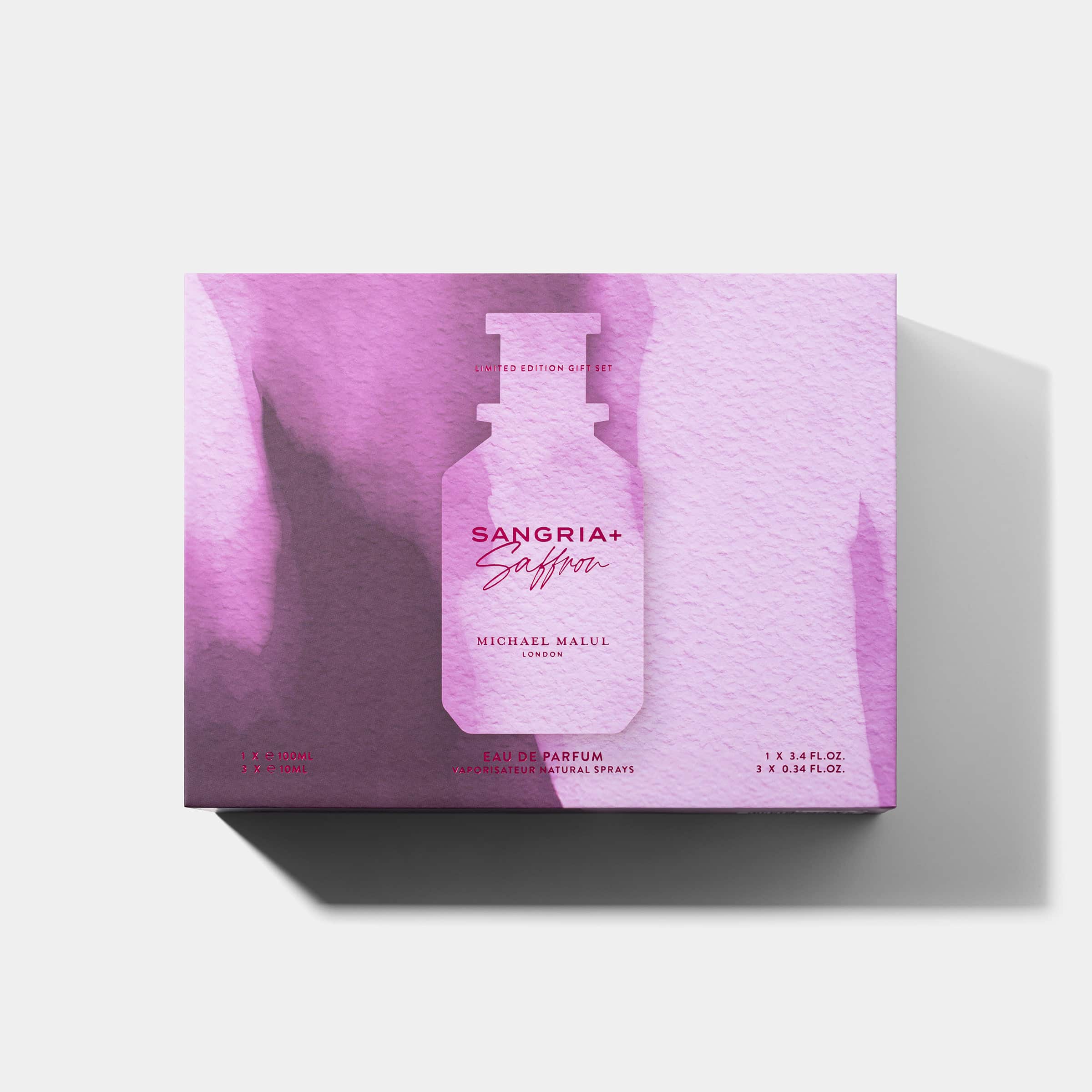 Michael Malul Sangria+Saffron 4-Piece Set 3.4oz EDP Women Spray by Michael Malul