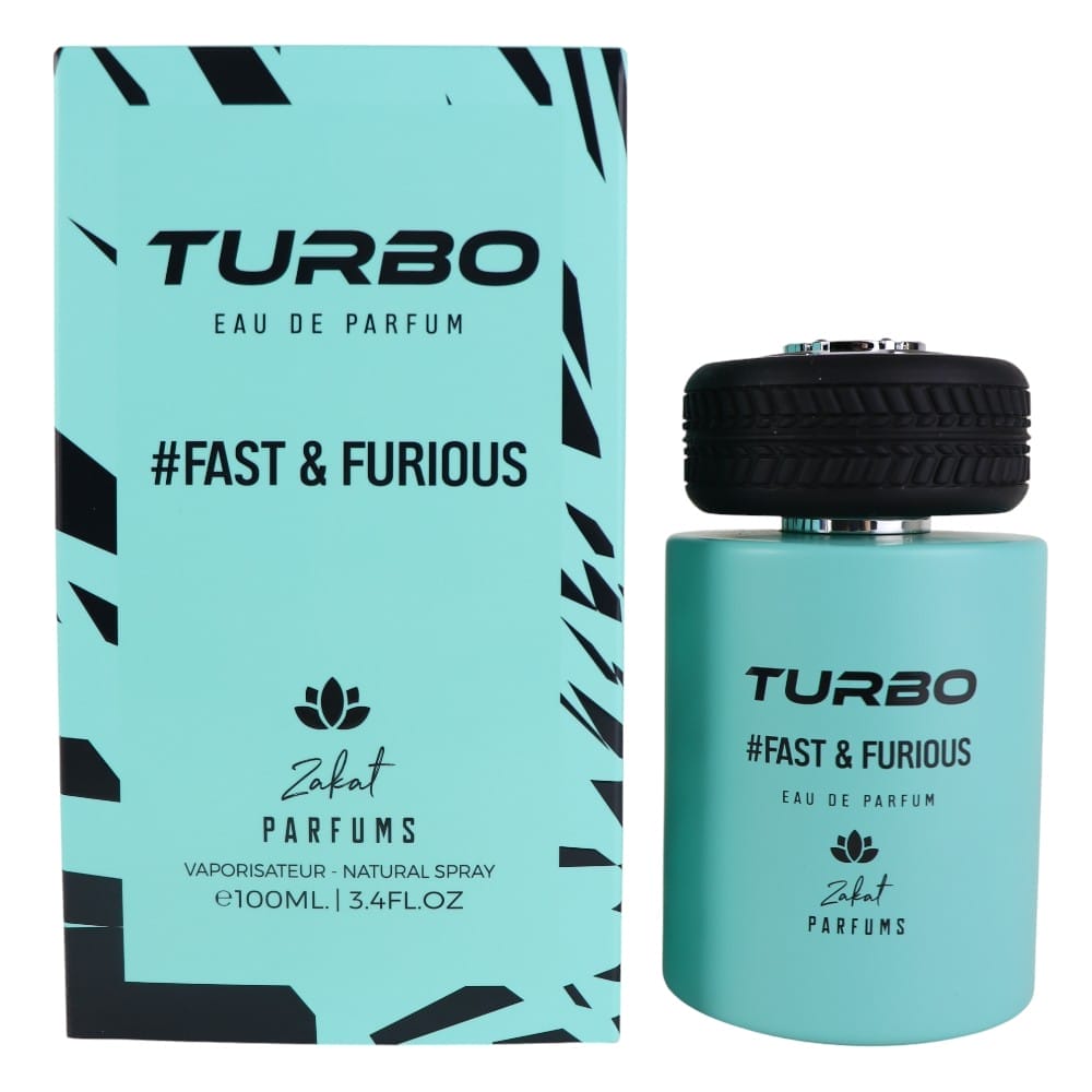 Zakat Turbo Fast & Furious 3.4oz Men EDP Spray by Zoghbi