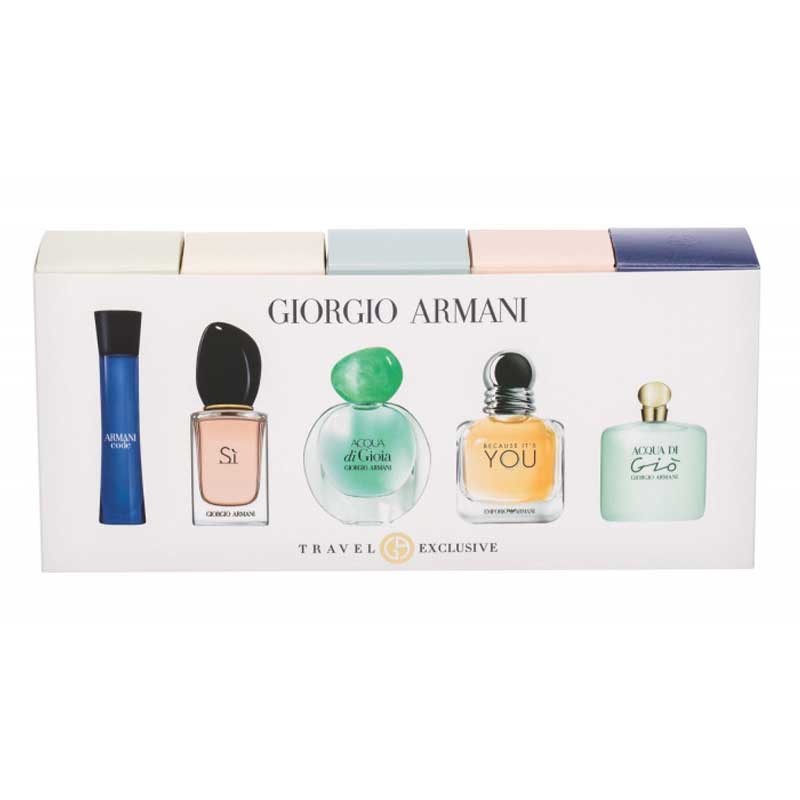 Giorgio Armani Mini 5- Piece Set 0.5oz Women EDP Splash by Giorgio Armani