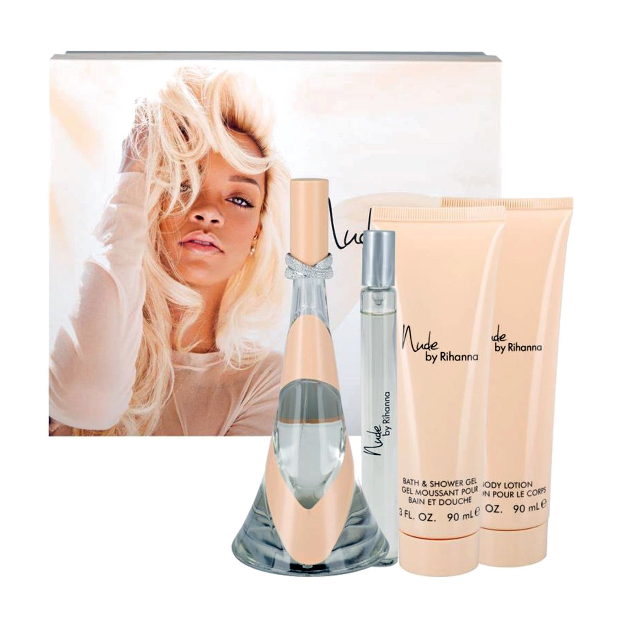 Rihanna Nude 4-Piece Set 3.4oz Women EDP Spray by Rihanna