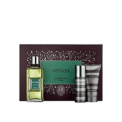 Guerlain Vetiver Guerlain 3-Piece Set 3.3oz Men EDT Spray by Guerlain