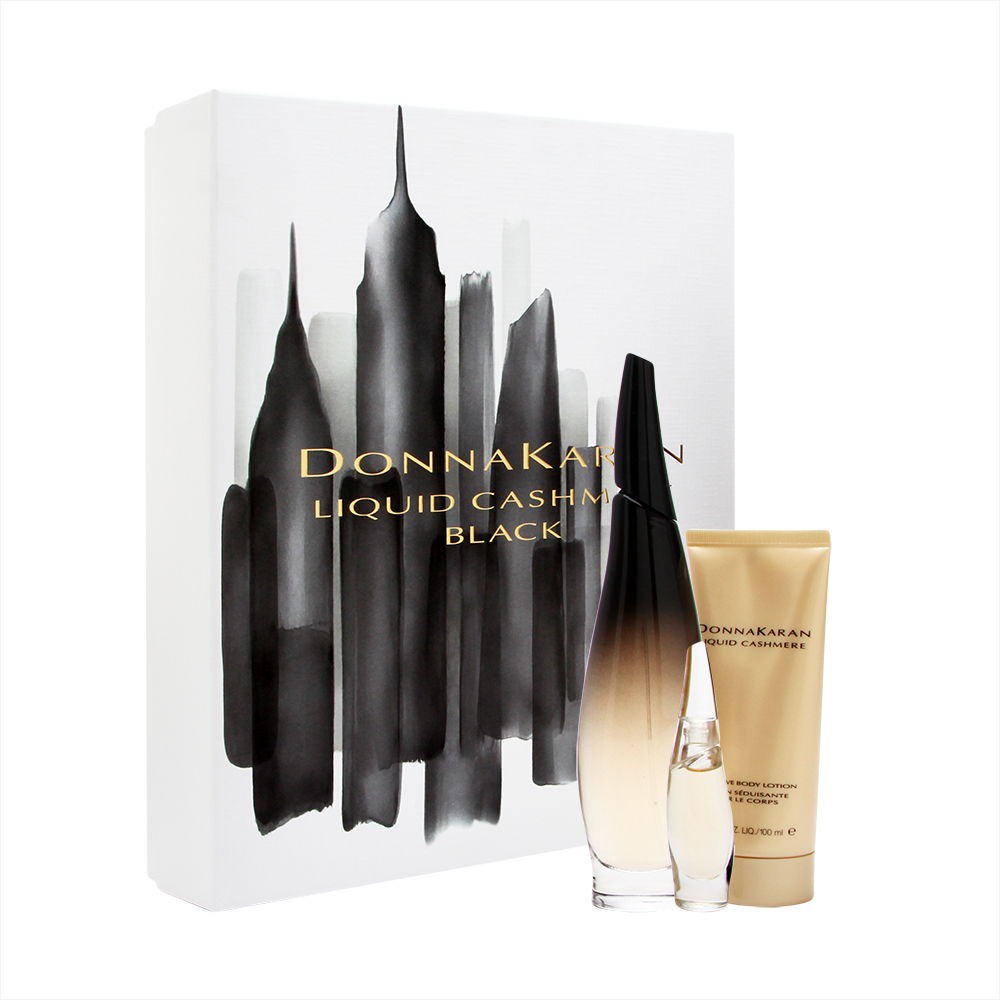 DKNY Cashmere Black 3-Piece Set 3.4oz Women EDP Spray by Donna Karan