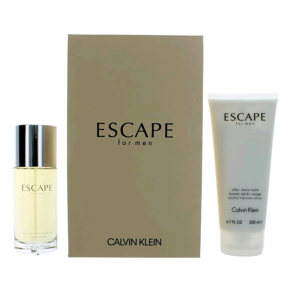 Calvin Klein Escape 2-Piece Set 3.4oz Men EDT Spray by Calvin Klein