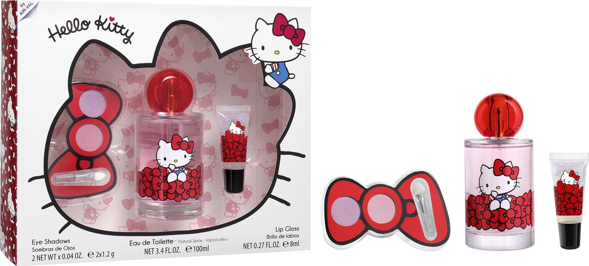 Hello Kitty 3-Piece Set 3.4oz Kids EDT Spray by Hello Kitty