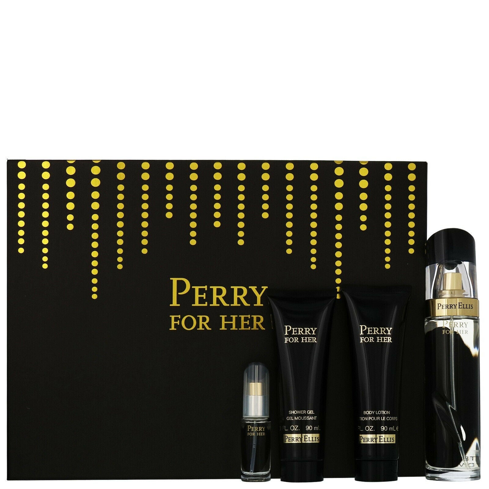 Perry Ellis Black 4-Piece Set 3.4oz Women EDP Spray by Perry Ellis