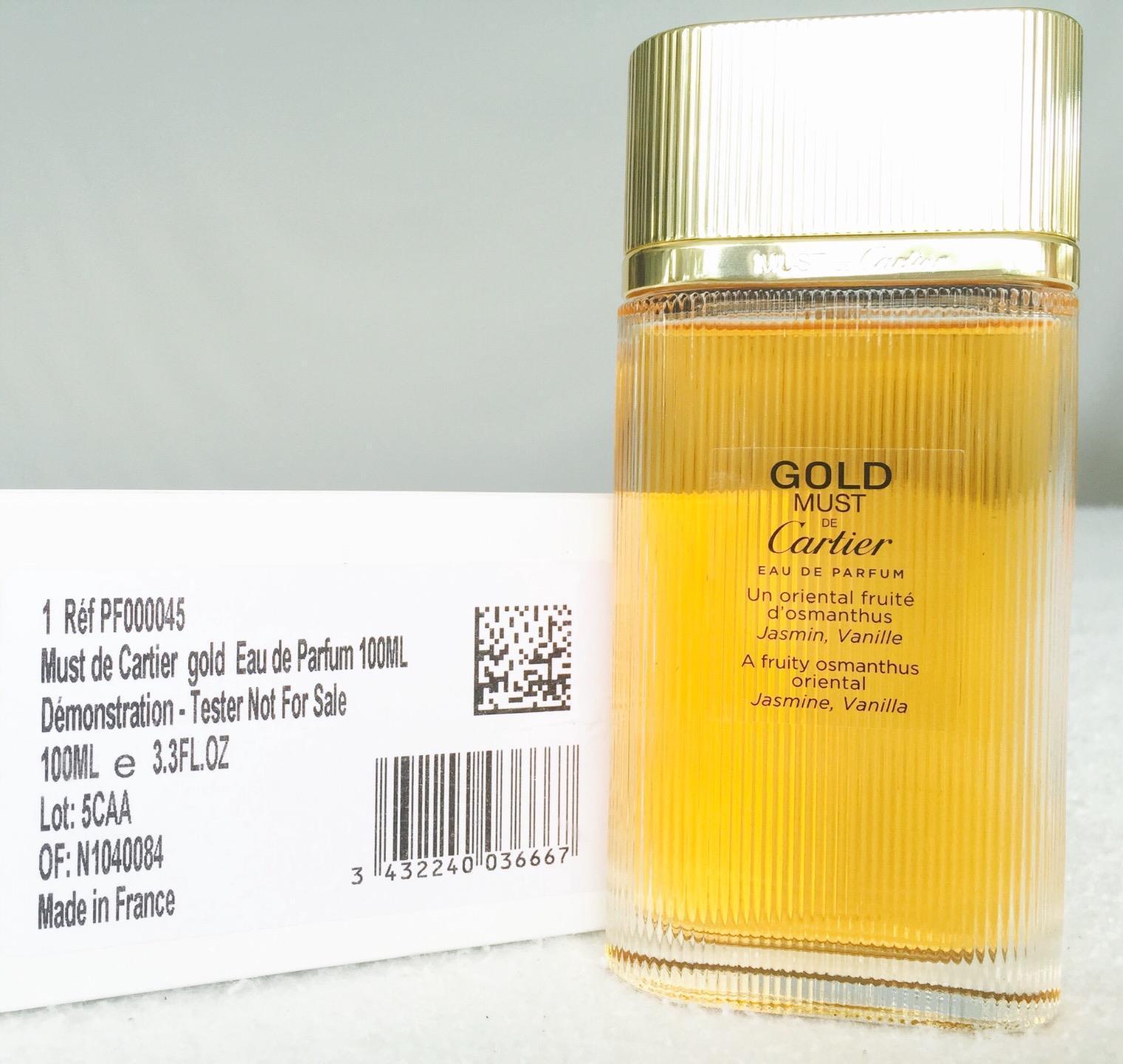 Cartier Must Cartier Gold 3.3oz Tester by Cartier